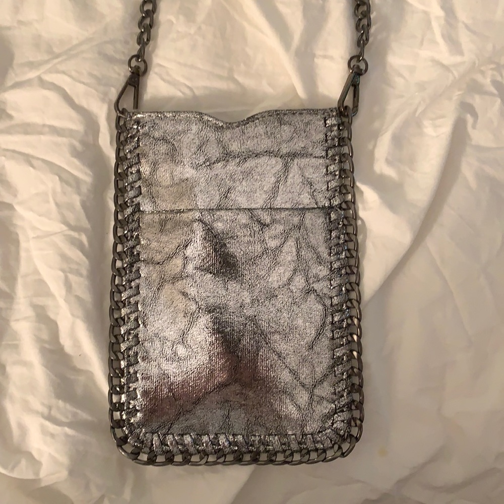 Gunmetal cross body bag